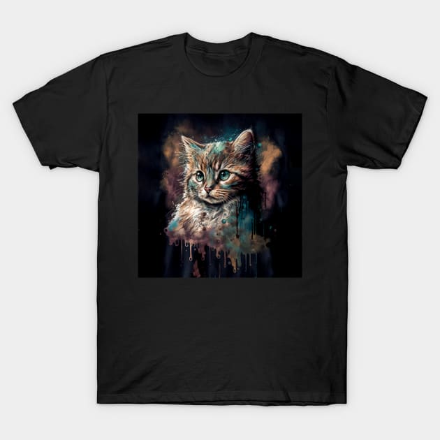 Kitty Cat T-Shirt by Buff Geeks Art